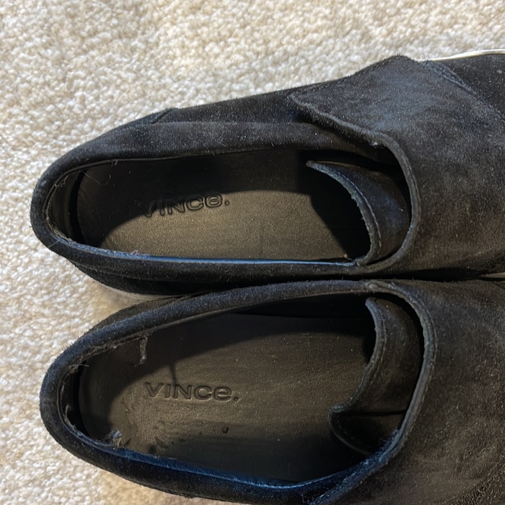 Vince Black Suede Slides With Velcro - image 4